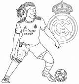 Coloring Pages Soccer  Real Madrid sketch template