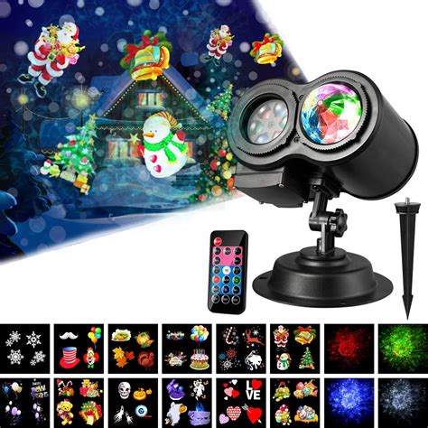 Amazon.com: Christmas Holiday Projector Lights, 2 in 1 Ripple Ocean ...