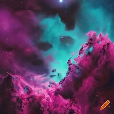 Pink cosmic nebula