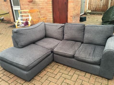 Grey fabric corner sofa | in Leicester, Leicestershire | Gumtree