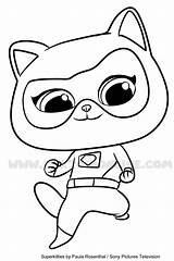 Superkitties Coloring Pages  Cartonionlinecom sketch template