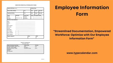 Free Printable Employee Information Form Templates [PDF, Word, Excel] New Hire