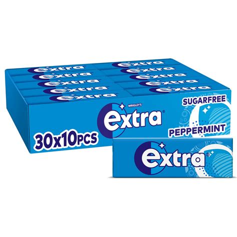 Buy Extra Chewing Gum, Sugar Free, Peppermint Flavour, Chewing Gum Bulk, 30 Packs of 10 Pieces ...