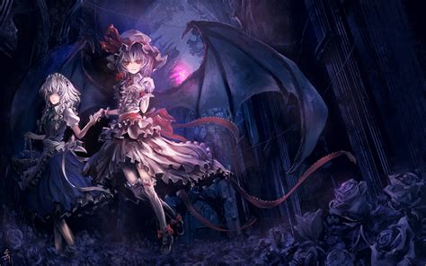 Sakuya Izayoi and Remilia Scarlet Night HD Wallpaper by archlich