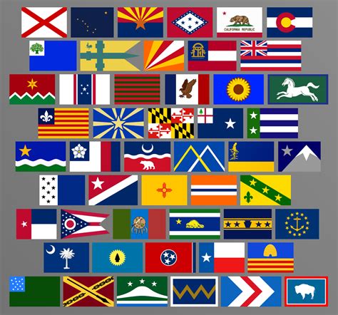 Us State Flags Redesigned