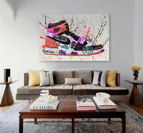 Jordan Graffiti Art Canvas Prints, Fashion Wall Art, Street Art - Magic Art Canvas