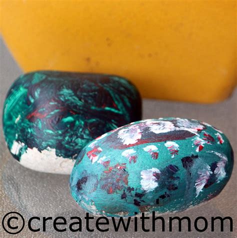 Create With Mom: Painting river rocks