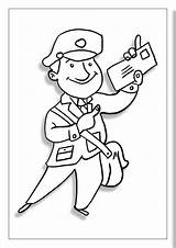 Postman Coloring Page Printable Sheets  Nation sketch template