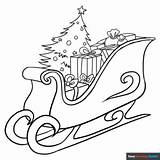Santas Sleigh Coloring Page  Easy Drawing Guides sketch template