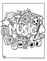 Music Coloring Page sketch template