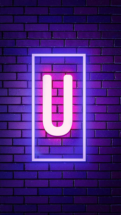 Download Neon Letter U Sign Wallpaper | Wallpapers.com