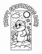 Free Groundhog Day Coloring Pages For Kids sketch template
