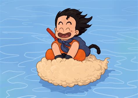 Kid Goku on Flying Nimbus by Giuuji on Newgrounds