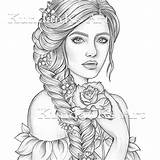 Beautiful Woman Coloring Pages Realistic sketch template