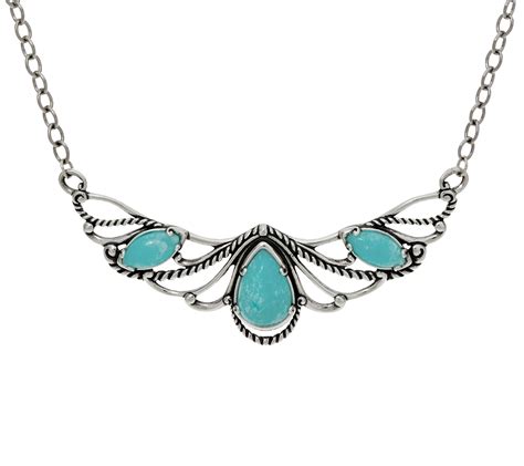 Carolyn Pollack Sterling Silver Gemstone Statement Necklace — QVC.com