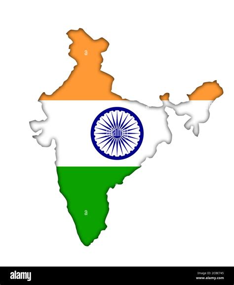 India map flag icon Stock Photo - Alamy