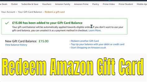 How to Redeem Amazon Gift Card - YouTube