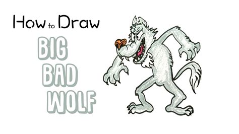 Big Bad Wolf Drawing Easy Simple Cartoon Wolf - k-Music