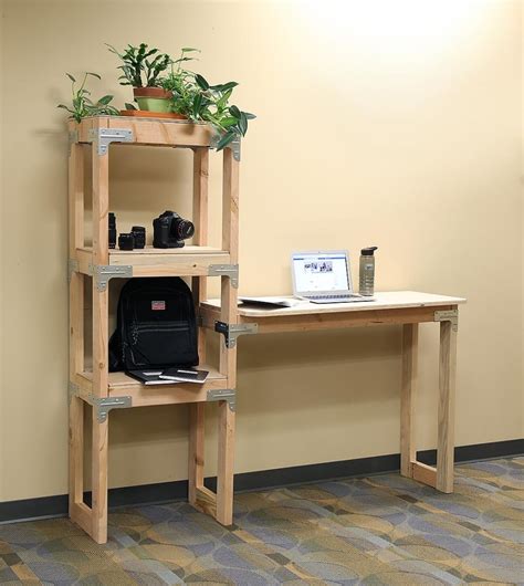 DIY Standing Desk with Shelving Unit Project Sheet - DIY Done Right