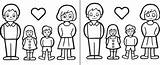 Family Coloring Page Vector Art Icons And Graphics For Free Download sketch template