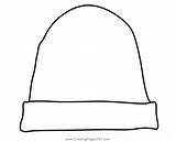 Beanie Cap Coloring Page For Kids  Free Hats Printable Pages sketch template