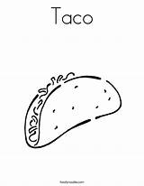 Taco Coloring Page  Twisty Noodle sketch template