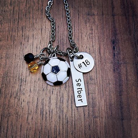 Soccer Gifts Soccer Necklace Soccer Gift for Girls - Etsy