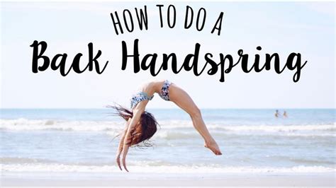 How to do a Back Handspring - YouTube | Back handspring, Gymnastics workout, Dance workout