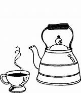 Tea Kettle Coloring Page Sketch Coloring sketch template