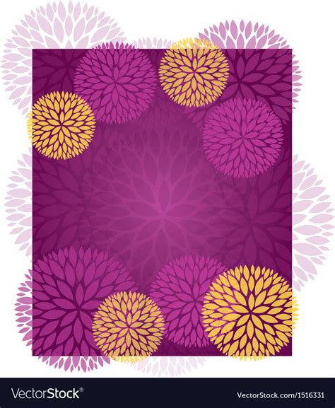 Purple Gold Abstract Flower Background Royalty Free Vector