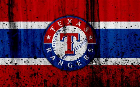 Download wallpapers 4k, Texas Rangers, grunge, baseball club, MLB, America, USA, Major League ...