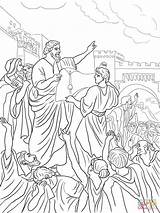 Ezra Reading The Torah Scroll Coloring Online sketch template