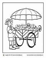 Fruit Cart Coloring Page – Worksheet Village sketch template