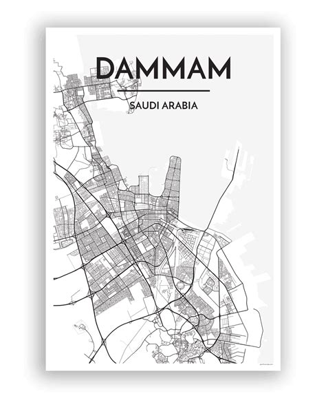 Dammam Map Art Print | Dammam, Map art print, Personalized map art