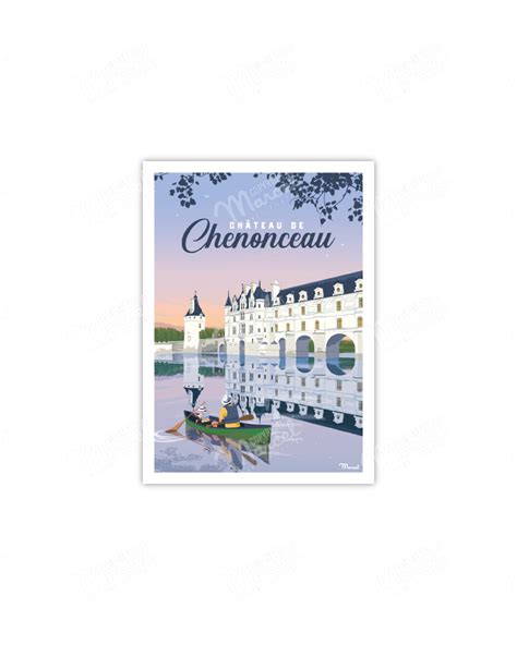 Carte Postale Château de CHENONCEAU - Marcel Travel Posters