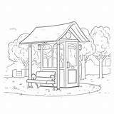 Park Bench Coloring Pages sketch template