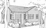Cabin Clipart coloring page Transparent FREE For  sketch template