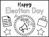 Election Day Coloring Pages Sketch Page sketch template