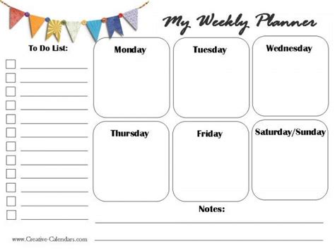 Free Printable Weekly Planner