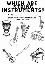 String Musical Instruments Coloring Pages sketch template
