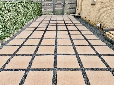 White Limestone Patio Concrete Pavers 24x24 - Houston, 77099