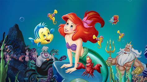 The Little Mermaid Ariel And Flounder Wallpaper