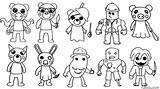 Roblox Piggy Coloring Page » Turkau sketch template