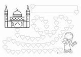 Sticker Reward Charts  Masjid And Hearts Or Kaba Stars Arabic sketch template