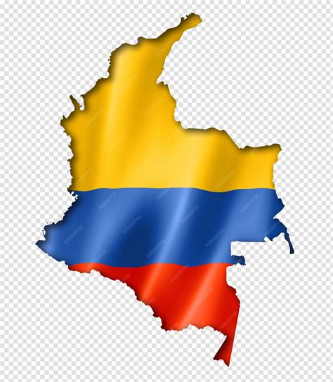 Premium PSD | Colombian flag map