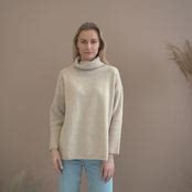 Women's Merino Knit Turtleneck Sweater Vienna ️ menique