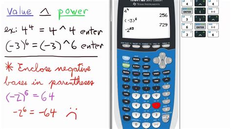 Positive Integer Exponents TI 84 Calculator Exponent Series - YouTube