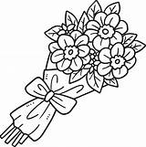 Flower Bouquet Isolated Coloring Page For Kids 20119178 Vector Art At  sketch template