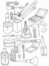 Makeup Coloring Pages Printable  Templates sketch template