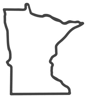 Minnesota – Map Outline, Printable State, Shape, Stencil, Pattern – DIY ...